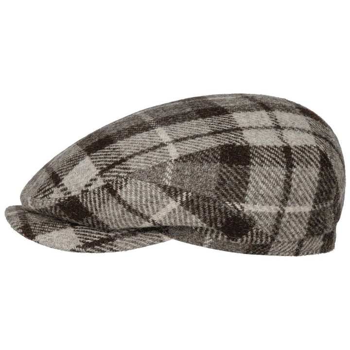 Driver Cap Sustainable Harris Tweed Undyed Virgin Wool - Flat Cap fra Stetson hos The Prince Webshop