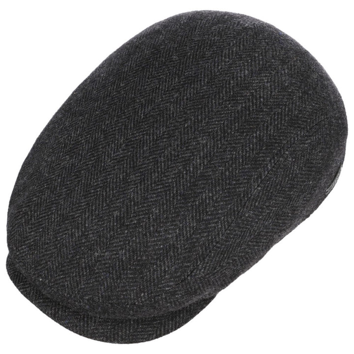 Stetson Driver Cap Wool Herringbone Dark Grey