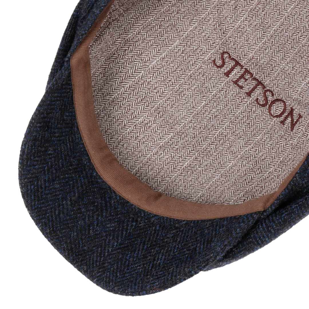 Stetson Driver Cap Wool Herringbone Dark Navy