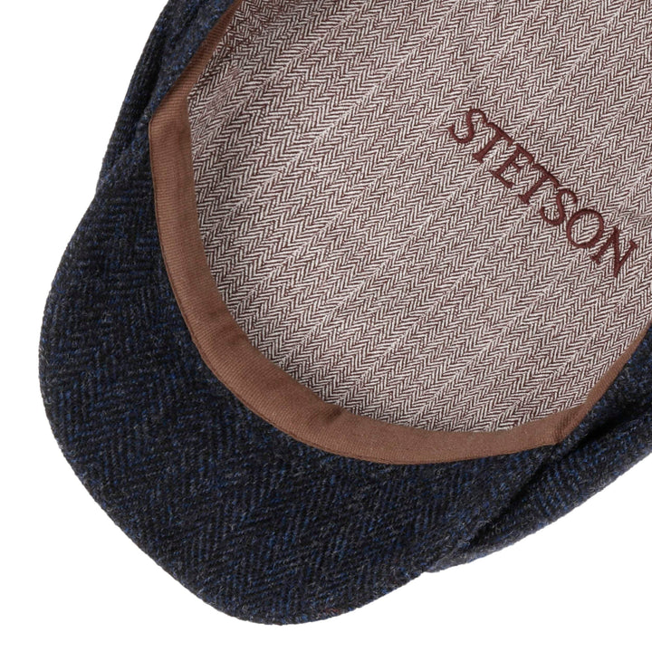 Stetson Driver Cap Wool Herringbone Dark Navy