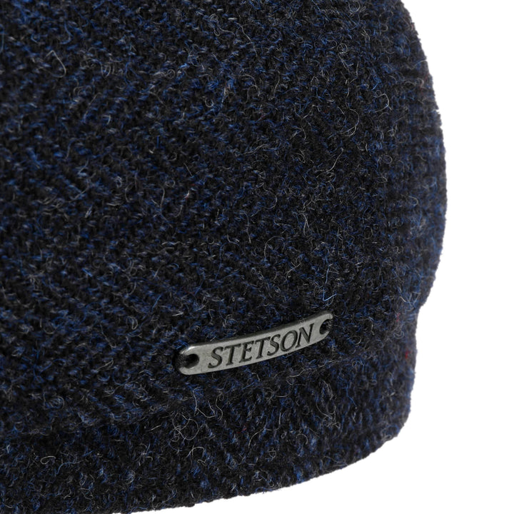 Stetson Driver Cap Wool Herringbone Dark Navy