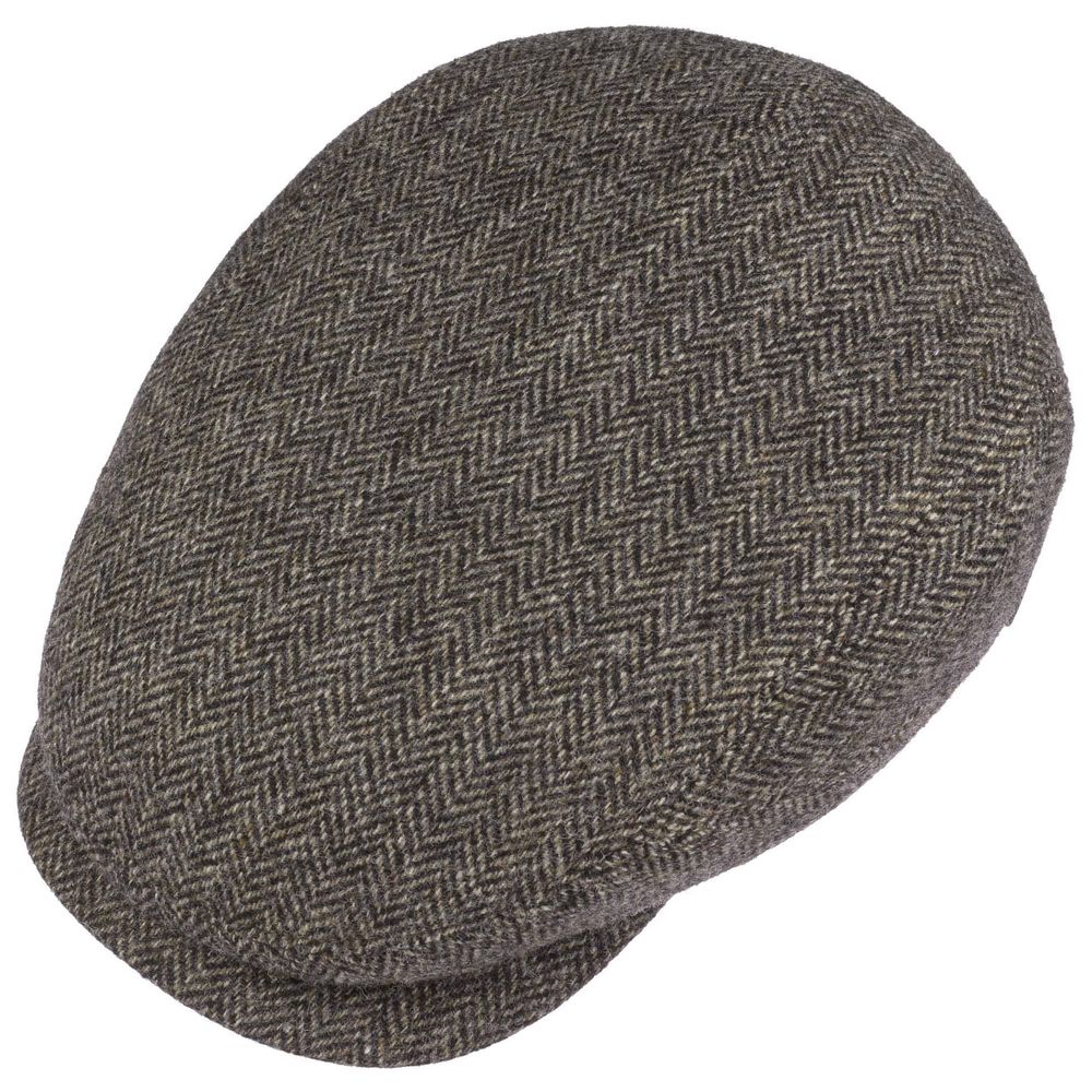 Stetson Driver Cap Wool Herringbone Anthracite Melange