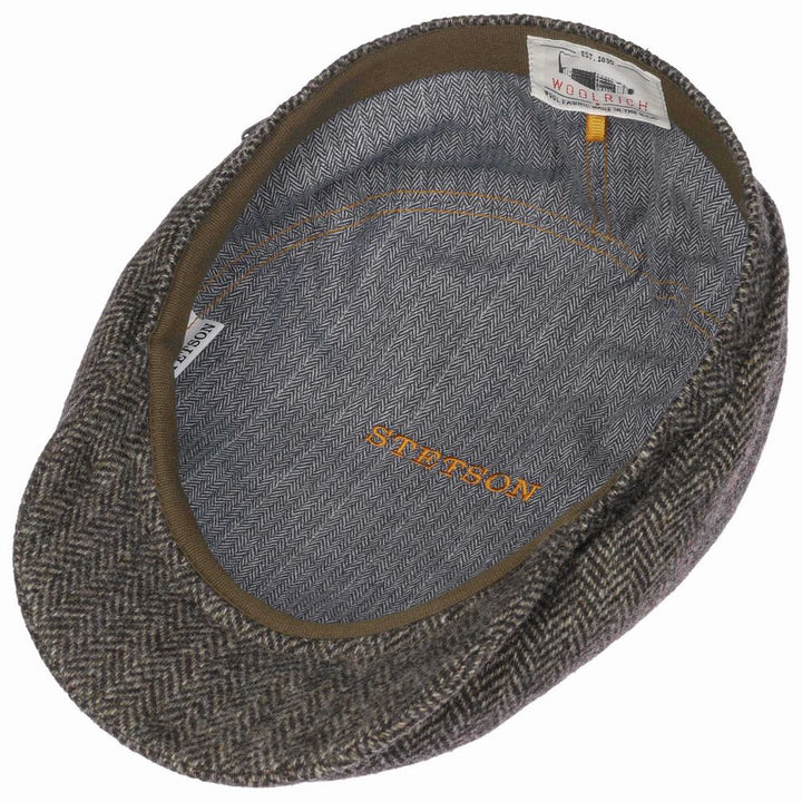 Stetson Driver Cap Wool Herringbone Antracit Melange