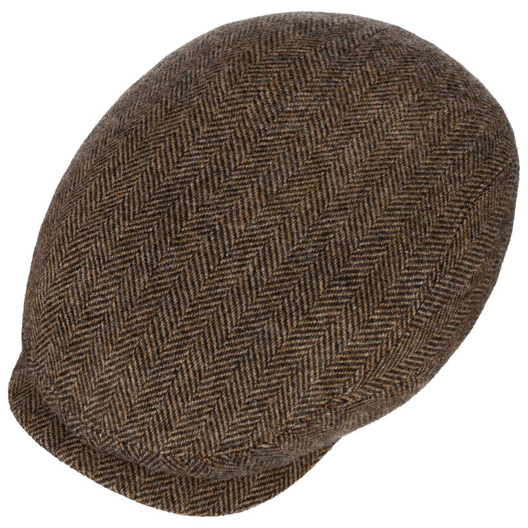 Stetson Driver Cap Wool Herringbone Brun