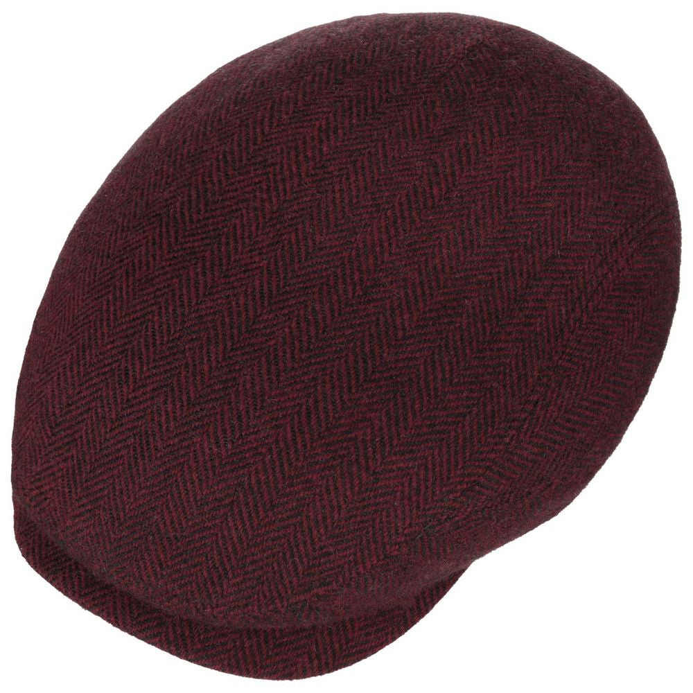 Stetson Driver Cap Wool Herringbone Red Gray