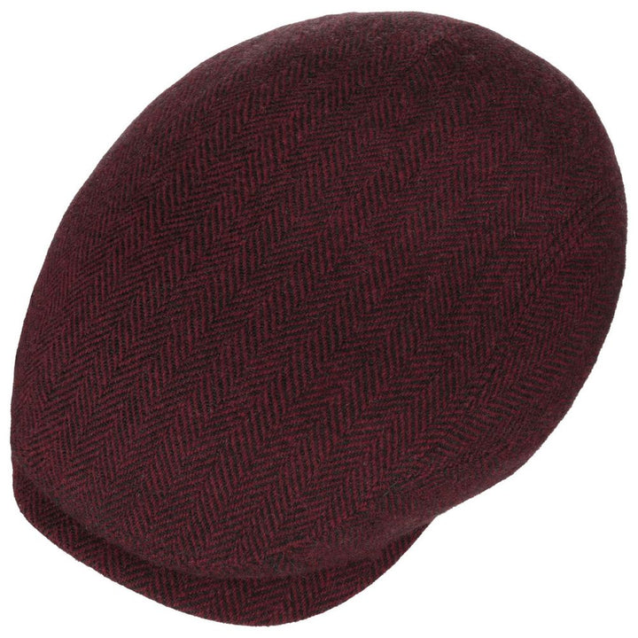 Stetson Driver Cap Wool Herringbone Red Gray - S (55 cm)