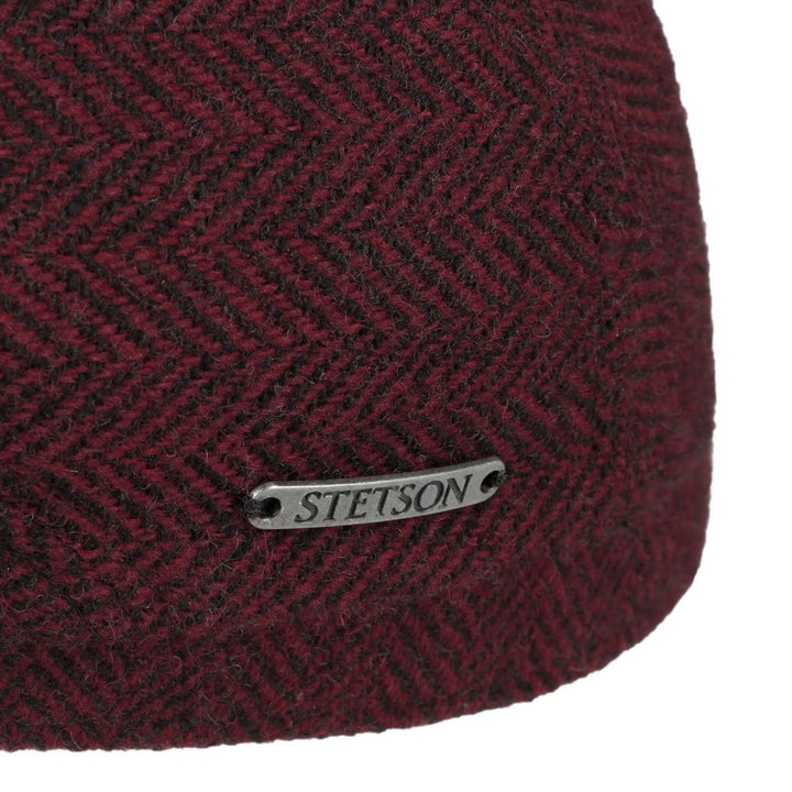 Stetson Driver Cap Wool Herringbone Red Gray - S (55 cm)