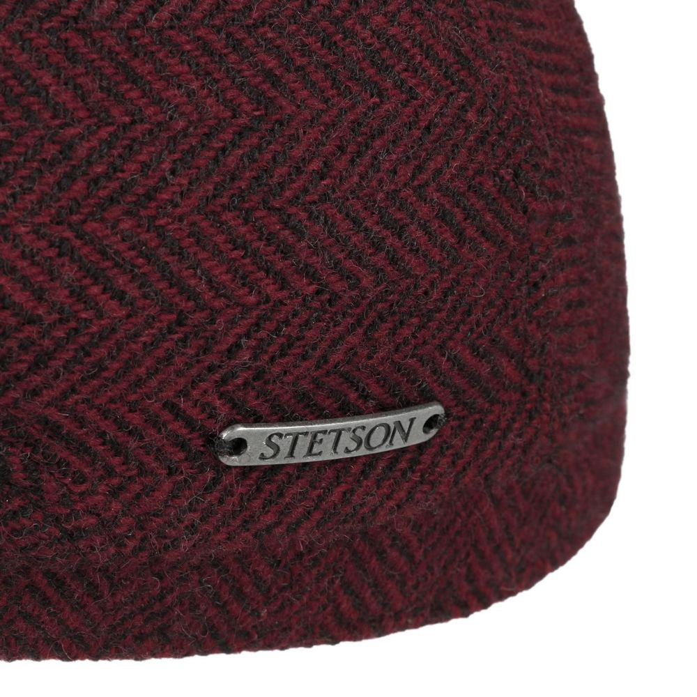 Stetson Driver Cap Wool Herringbone Red Gray