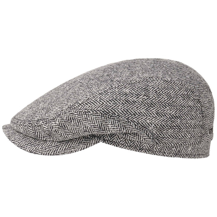 Stetson Driver Cap Silk - Light Gray Herringbone