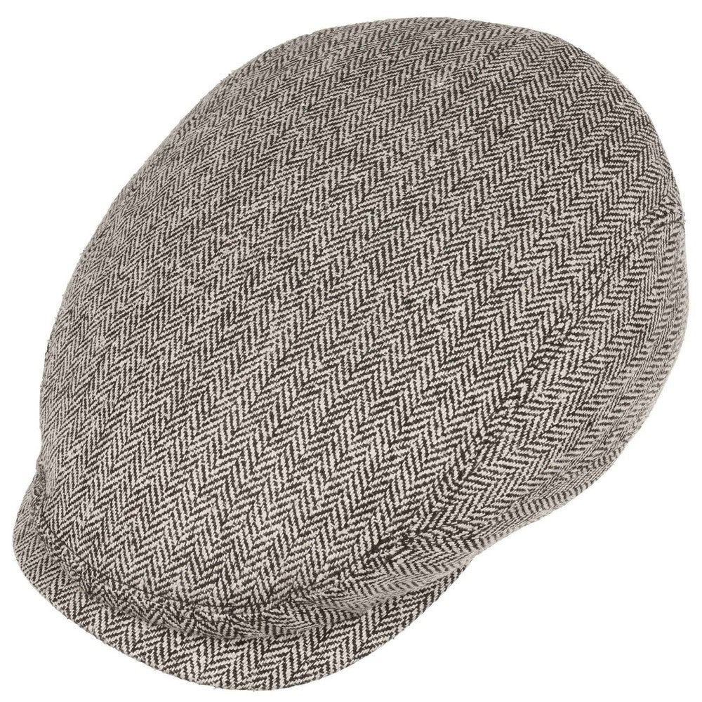 Stetson Driver Cap Silk - Light Gray Herringbone