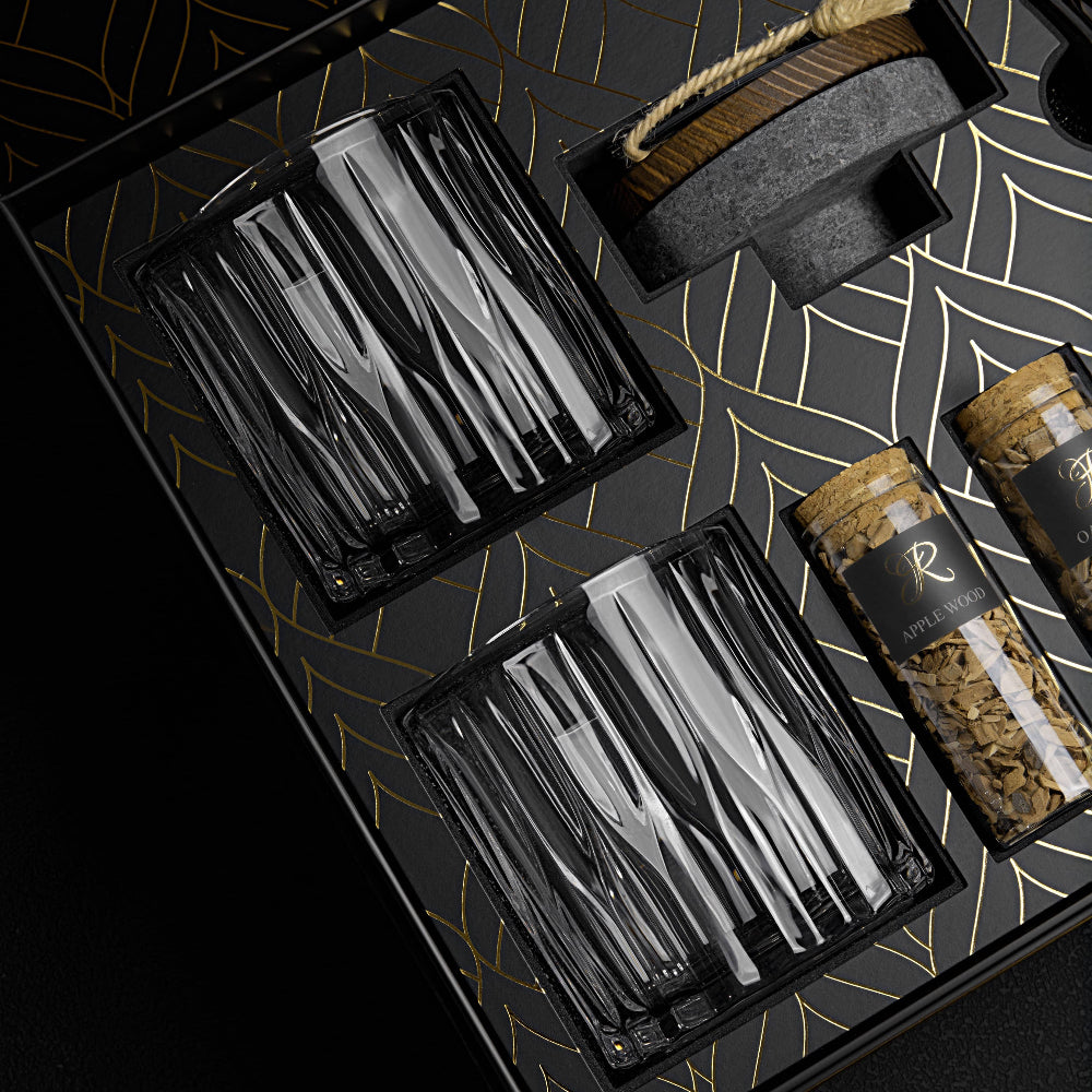 ROCKS Gavesæt: Whisky- og Cocktail Rygesæt