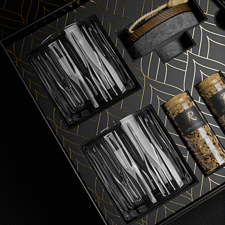 ROCKS Gavesæt: Whisky- og Cocktail Rygesæt