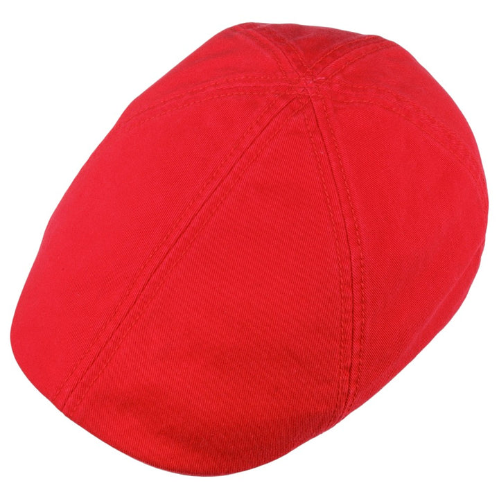 Stetson Texas Flat Cap Cotton - Rød Duck Cap - Flat Cap fra Stetson hos The Prince Webshop