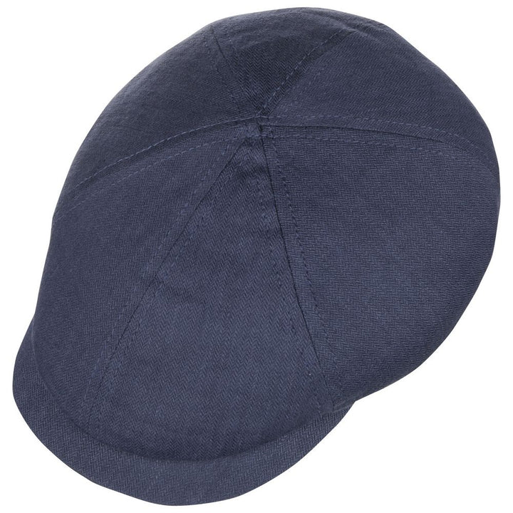 Stetson 6-panel Cap Linned - Blå Sildeben - Flat Cap fra Stetson hos The Prince Webshop