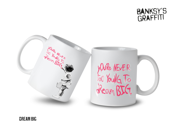 Banksy Ceramic Mug 325ml - Dream Big