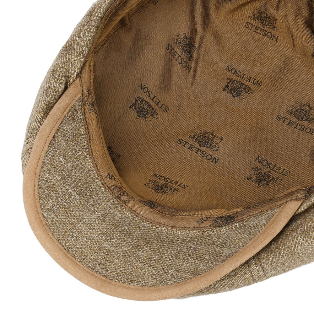 Stetson 8-Panel Peaky Blinders Style Cap Brown Linen