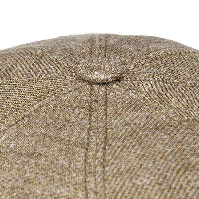 Stetson 8-Panel Peaky Blinders Style Cap Brown Linen