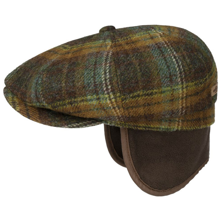 Stetson Hatteras Glen Check Wool med Øreklapper