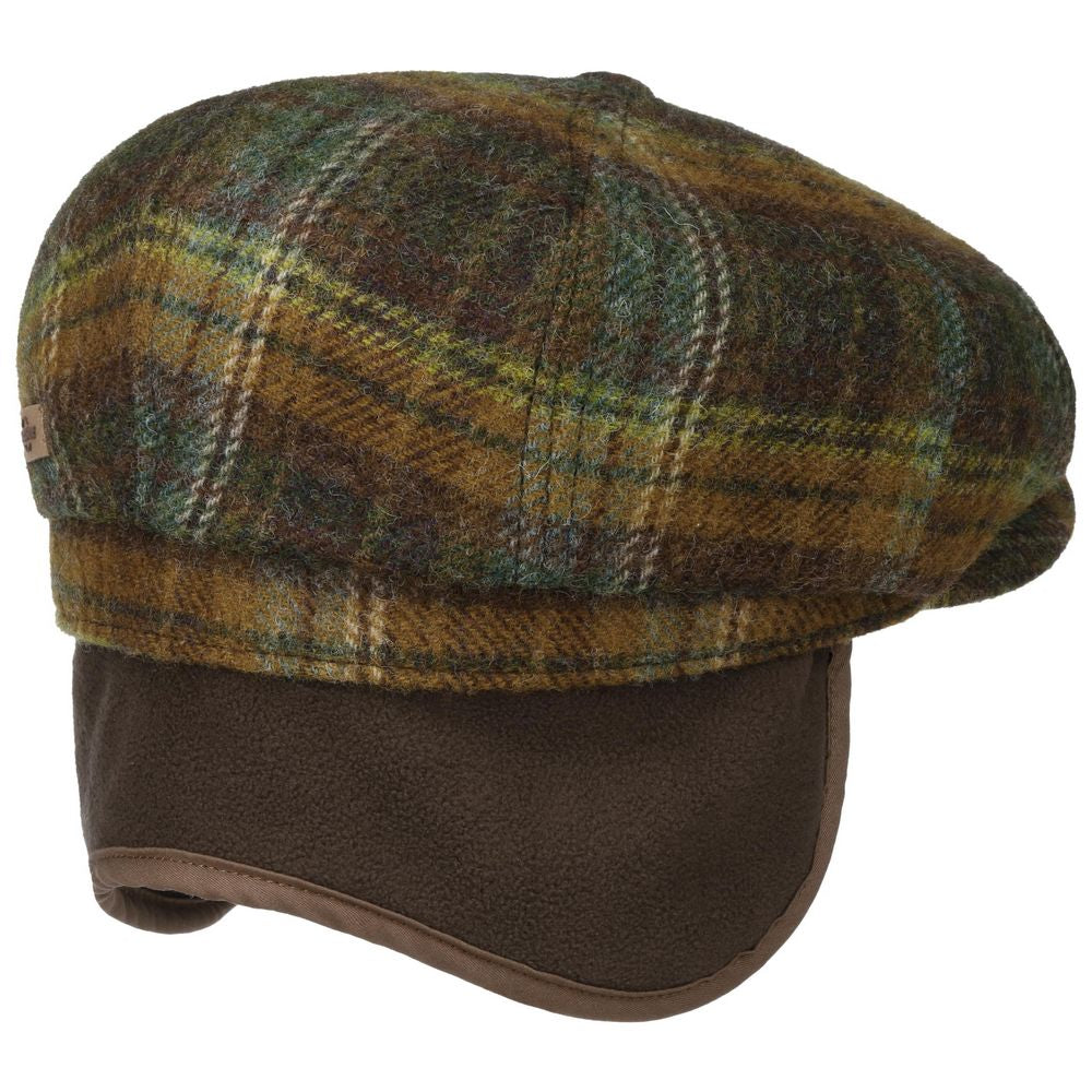 Stetson Hatteras Glen Check Wool med Øreklapper