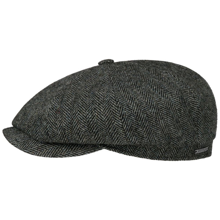 Stetson Hatteras Moss Green Herringbone Wool Flat Cap - Flat Cap from Stetson at The Prince Webshop