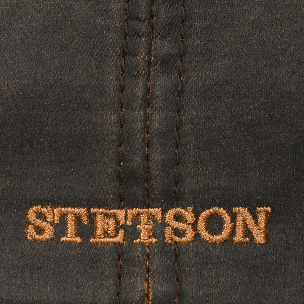 Stetson Hatteras CO/PES Flat Cap Brunt Oilskin Look