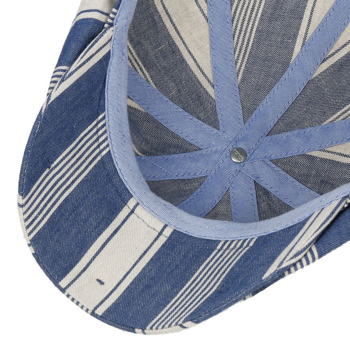 Stetson Hatteras Blue Striped Cotton Linen