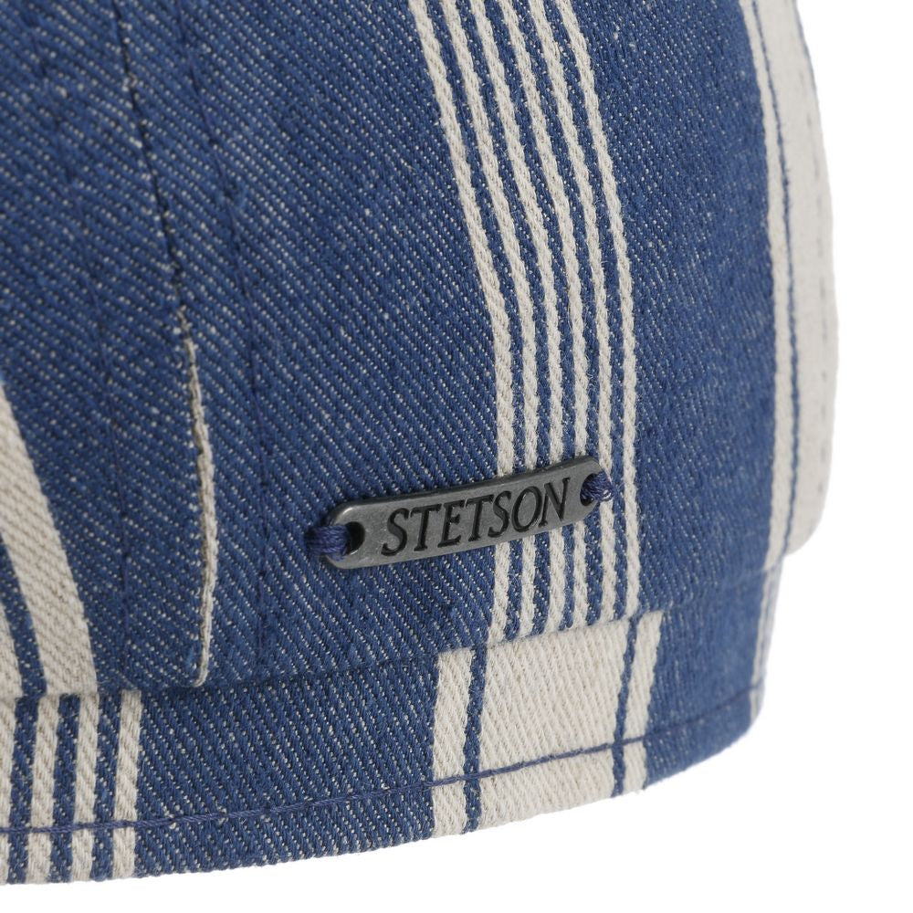 Stetson Hatteras Blue Striped Cotton Linen
