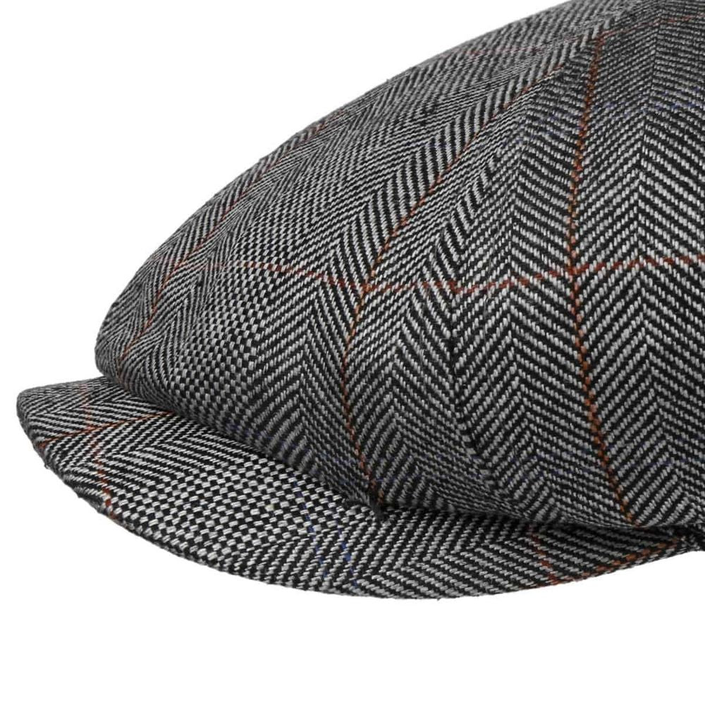 Stetson Hatteras Silk - Black Herringbone