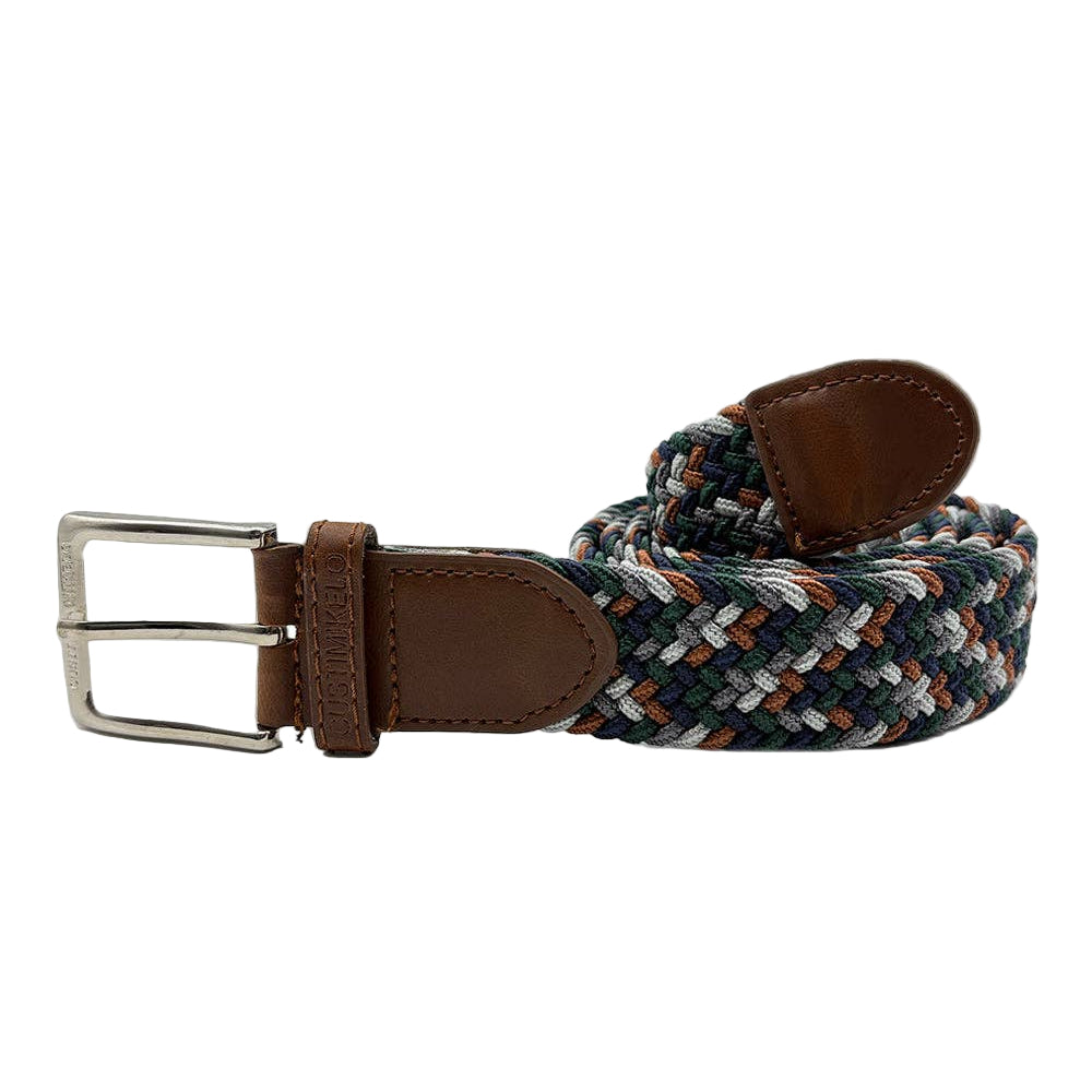 Custi Mikelo Flettet Elastisk Bælte Havgrøn og Hasselnød | mod 36