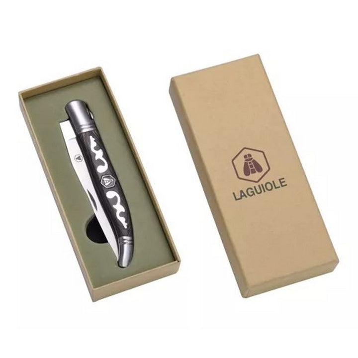 Laguiole PUYOL Folding Knife Gray Arabesque