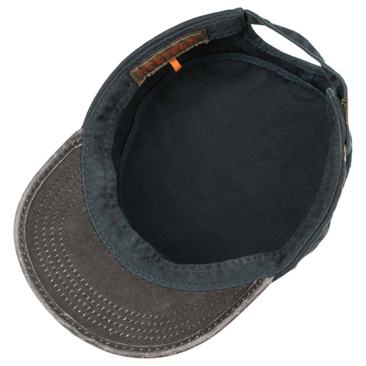 Stetson Two Color Army Cap Cotton Denim Blue - Army Cap fra Stetson hos The Prince Webshop