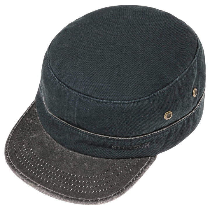 Stetson Two Color Army Cap Cotton Denim Blue - Army Cap fra Stetson hos The Prince Webshop