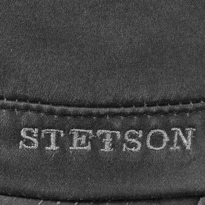 Black Oilskin Look Stetson Army Cap