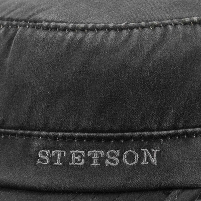 Stetson Oilskin Look Stetson Army Cap with Lining - Black