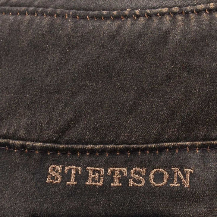 Stetson Oilskin Look Stetson Army Cap med Foer - Brun