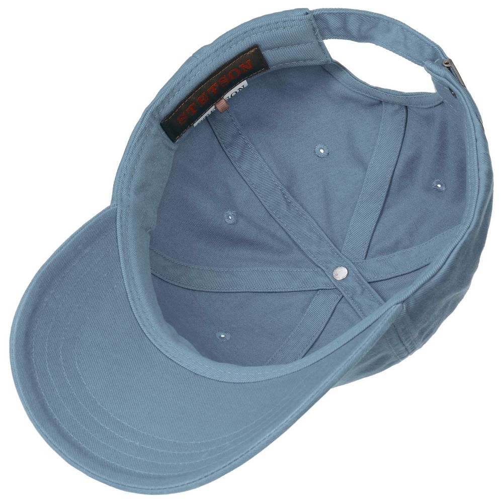 Stetson Baseball Cap Cotton - Kiinteävärinen taivaansininen