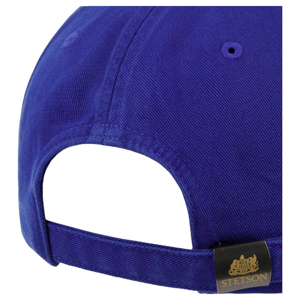 Stetson Baseball Cap Cotton - Ensfarvet Kongeblå - Baseball Cap fra Stetson hos The Prince Webshop