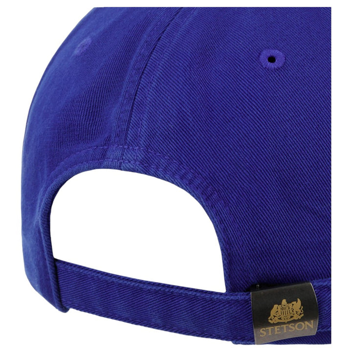 Stetson Baseball Cap Cotton - Ensfarvet Kongeblå - Baseball Cap fra Stetson hos The Prince Webshop