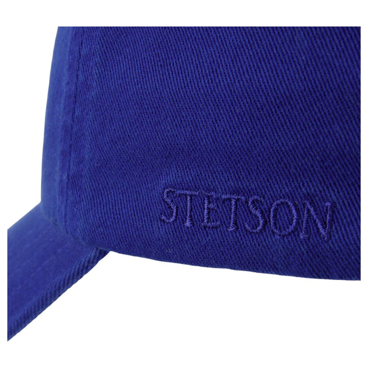 Stetson Baseball Cap Cotton - Ensfarvet Kongeblå - Baseball Cap fra Stetson hos The Prince Webshop