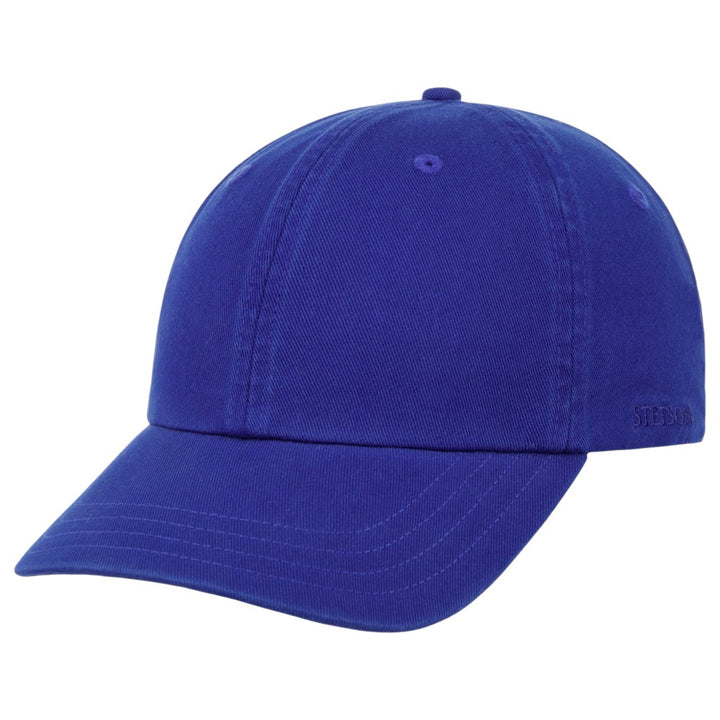 Stetson Baseball Cap Cotton - Ensfarvet Kongeblå - Baseball Cap fra Stetson hos The Prince Webshop