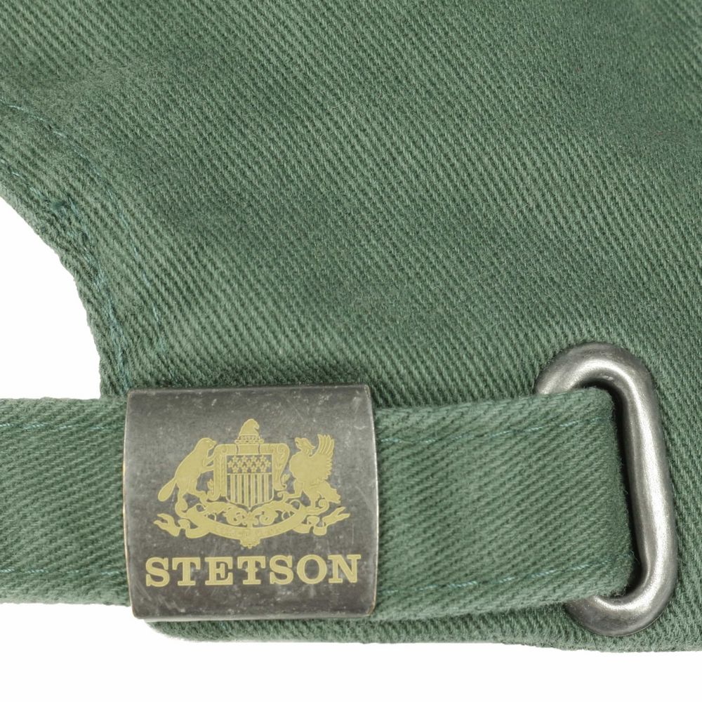 Stetson Baseball Cap Cotton - Ensfarvet Grøn