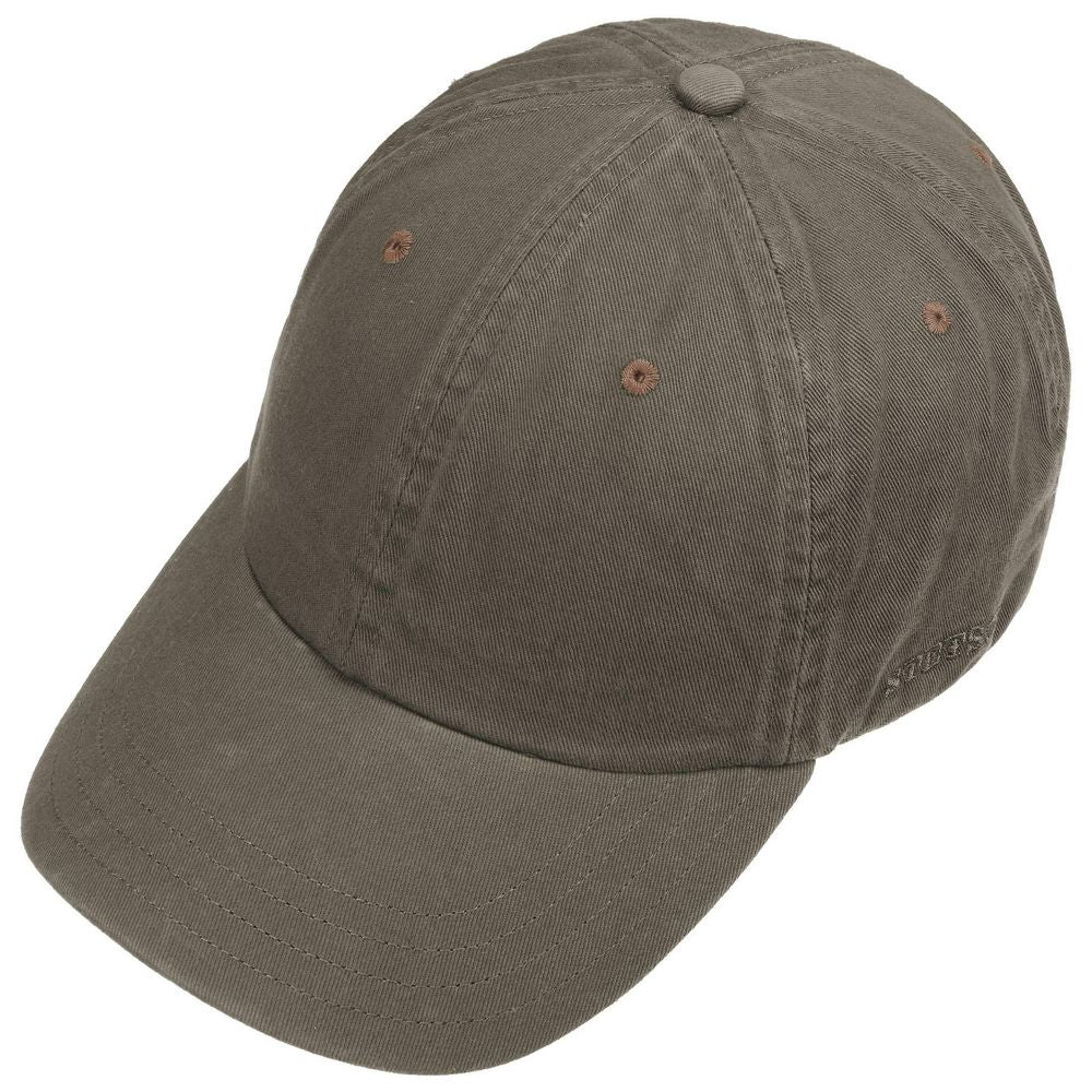 Stetson Baseball Cap Cotton - Ensfarvet Khaki