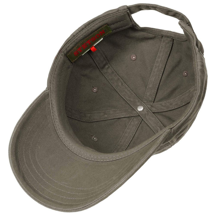 Stetson Baseball Cap Cotton - Ensfarvet Khaki