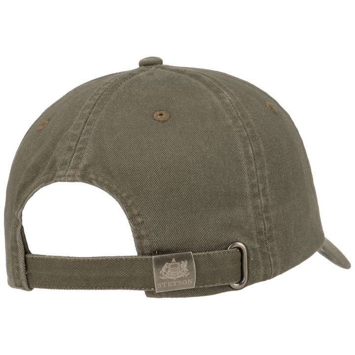 Stetson Baseball Cap Cotton - Ensfarvet Khaki