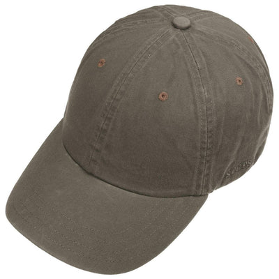 Stetson Baseball Cap Cotton - yksivärinen khaki