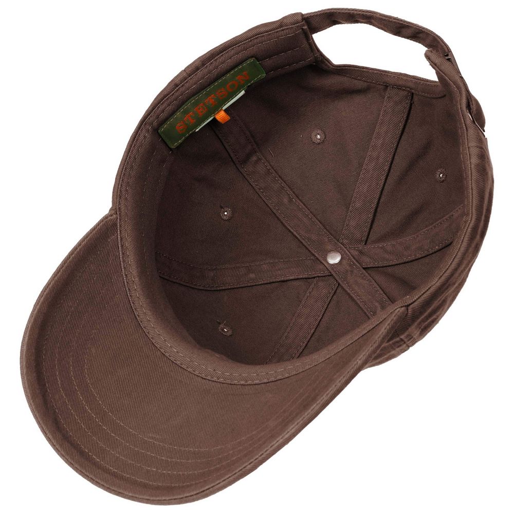 Stetson Baseball Cap Cotton - Ensfarvet Brun