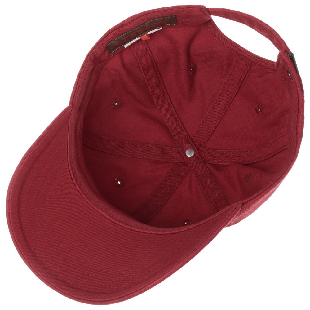 Stetson Baseball Cap Cotton - Solid Wine Red