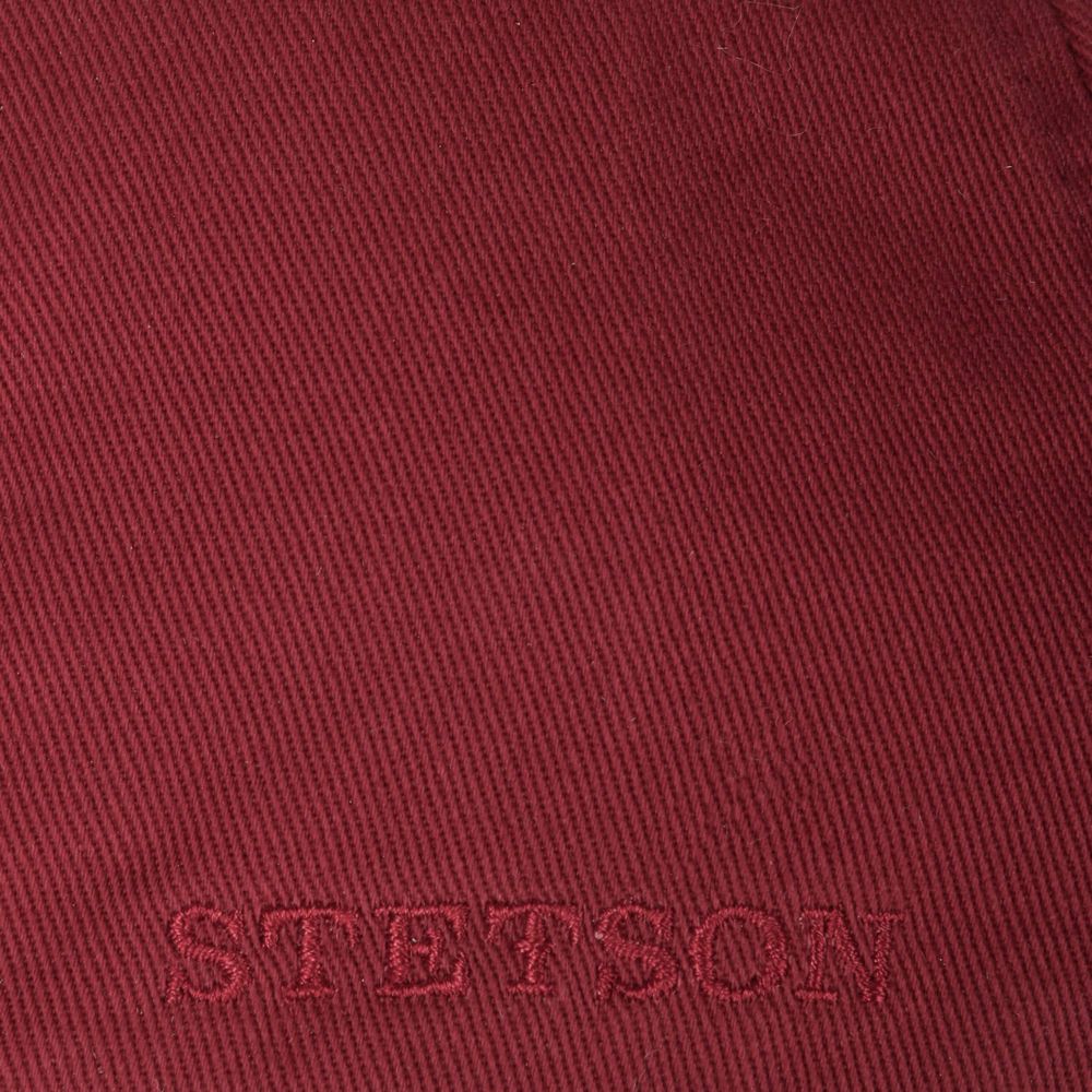 Stetson Baseball Cap Cotton - Ensfarvet Vinrød
