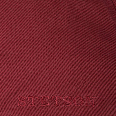 Stetson Baseball Cap Cotton - Ensfarvet Vinrød