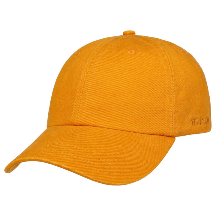 Stetson Baseball Cap Cotton - Ensfarvet Tangerine - Baseball Cap fra Stetson hos The Prince Webshop